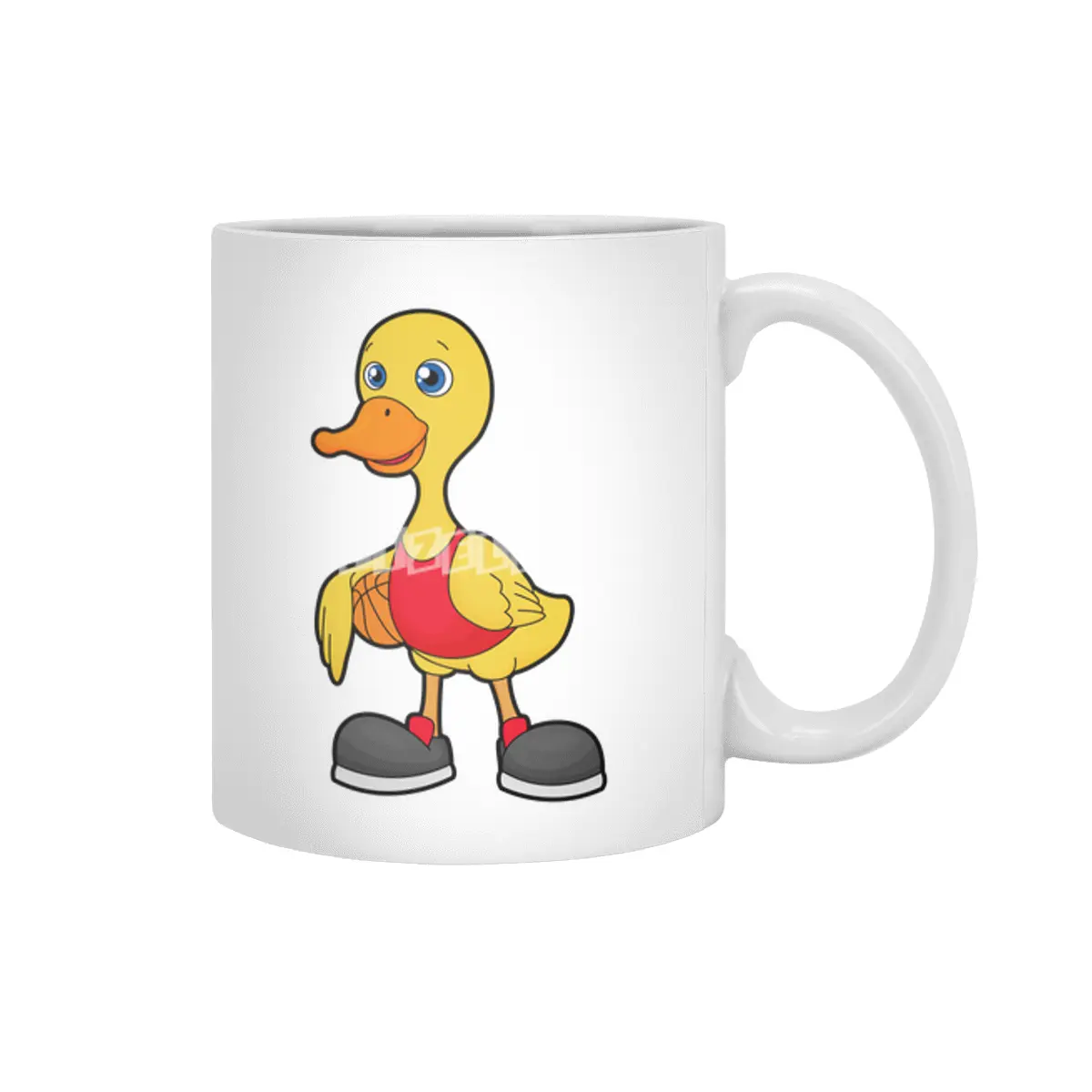 Duck as Basketball player with Basketball Beyaz Kupa