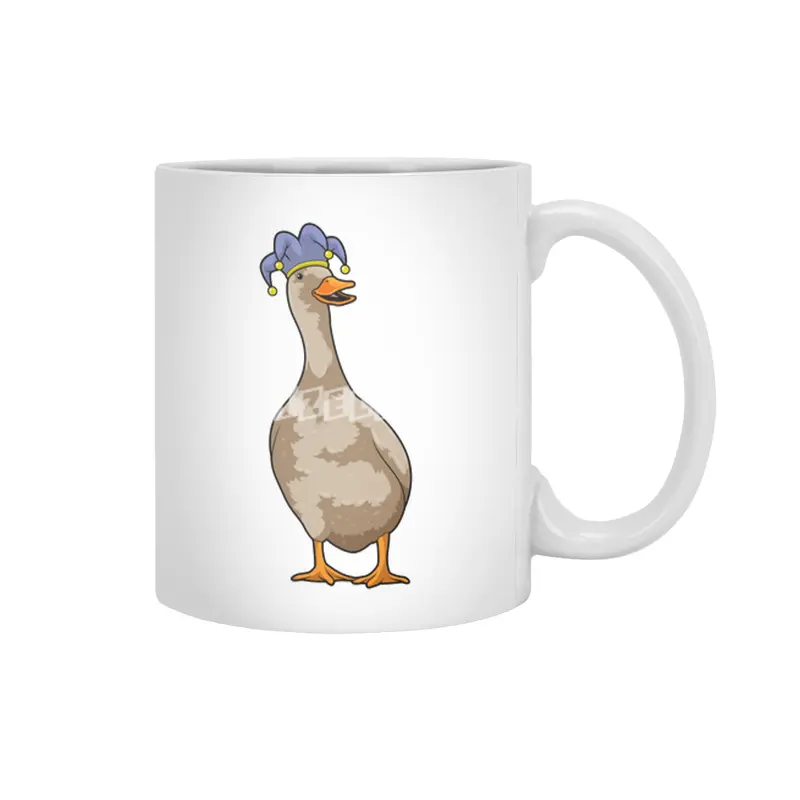 Duck as Jester in Middle age Beyaz Kupa