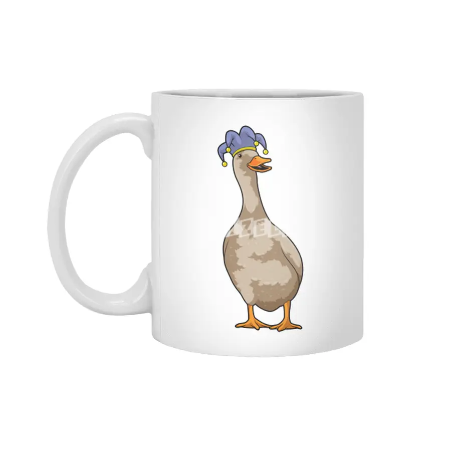 Duck as Jester in Middle age Beyaz Kupa
