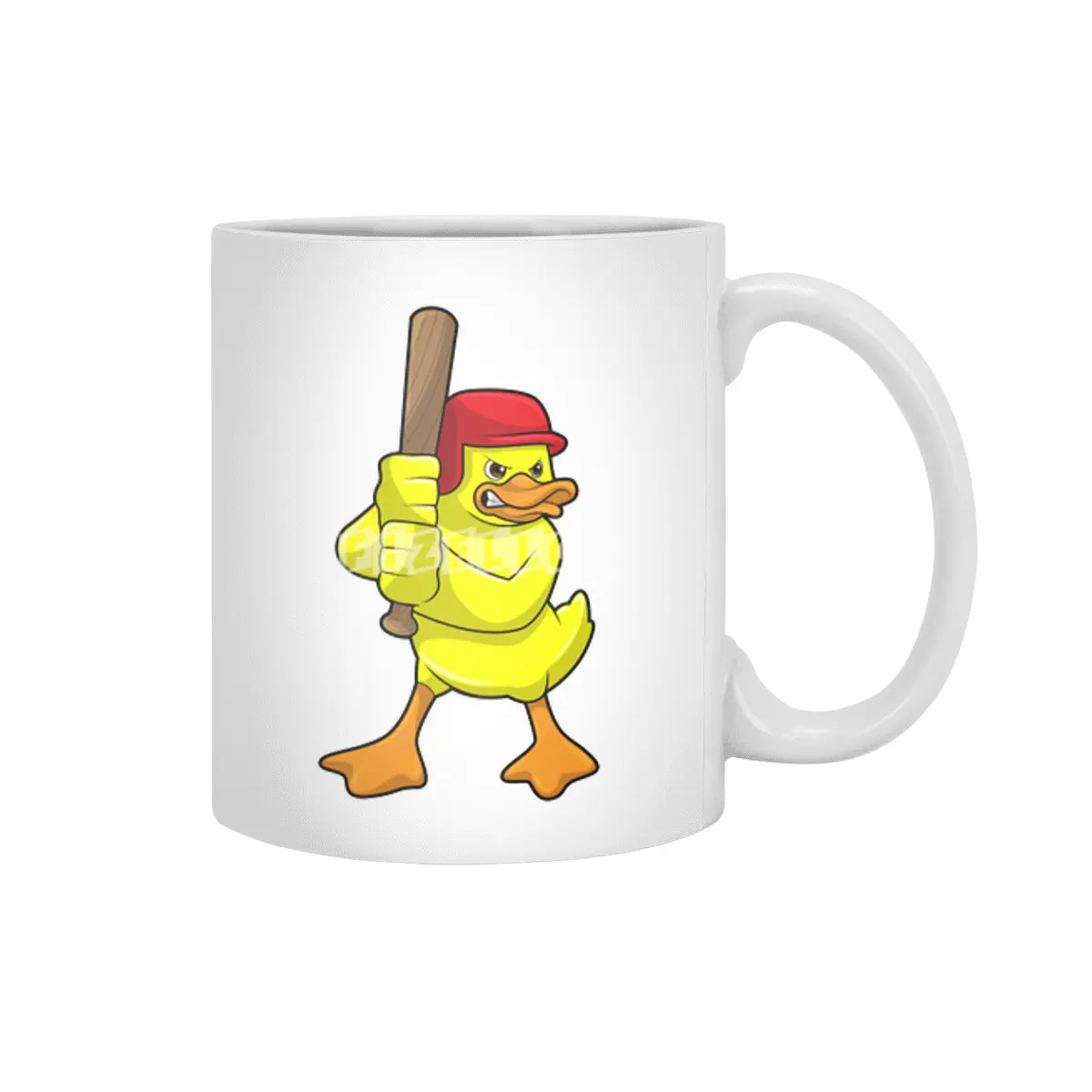 Duck at Baseball with Baseball bat & Cap Beyaz Kupa