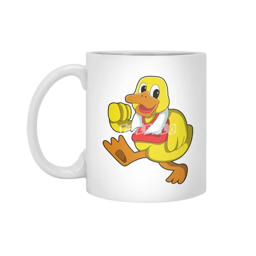 Duck at Running Beyaz Kupa