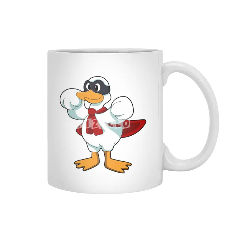 Duck with Cape & Mask Beyaz Kupa