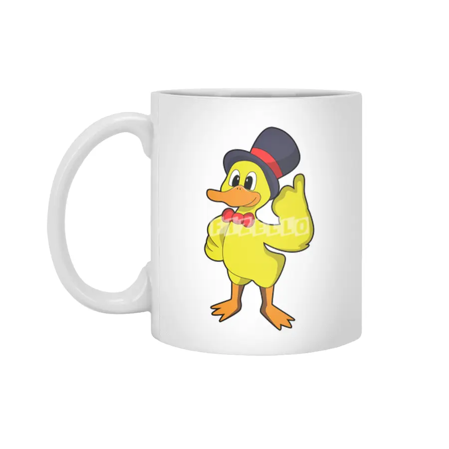 Duck with Hat Beyaz Kupa