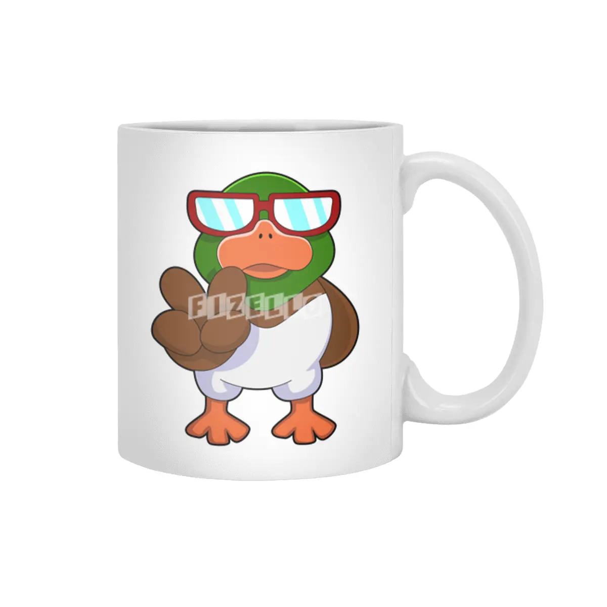 Duck with Sunglasses Beyaz Kupa