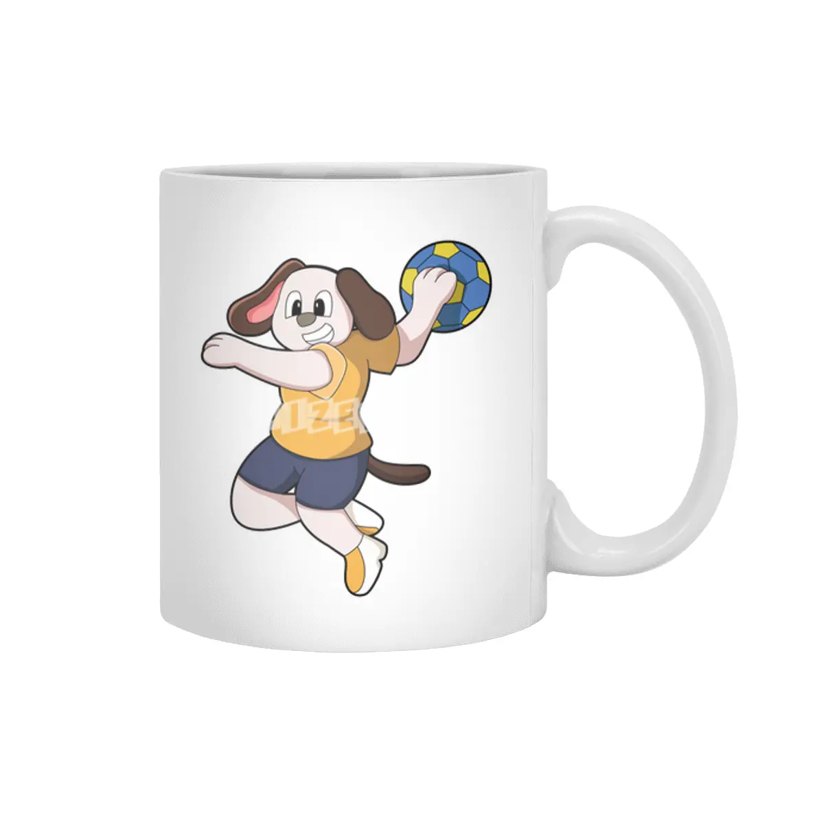 Dog as Handball player with Handball Beyaz Kupa