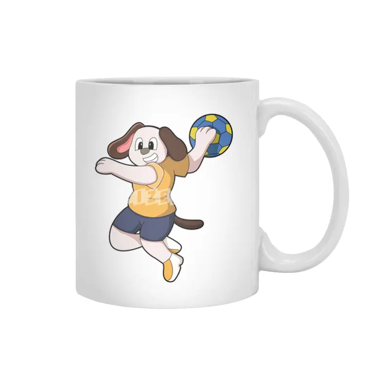 Dog as Handball player with Handball Beyaz Kupa