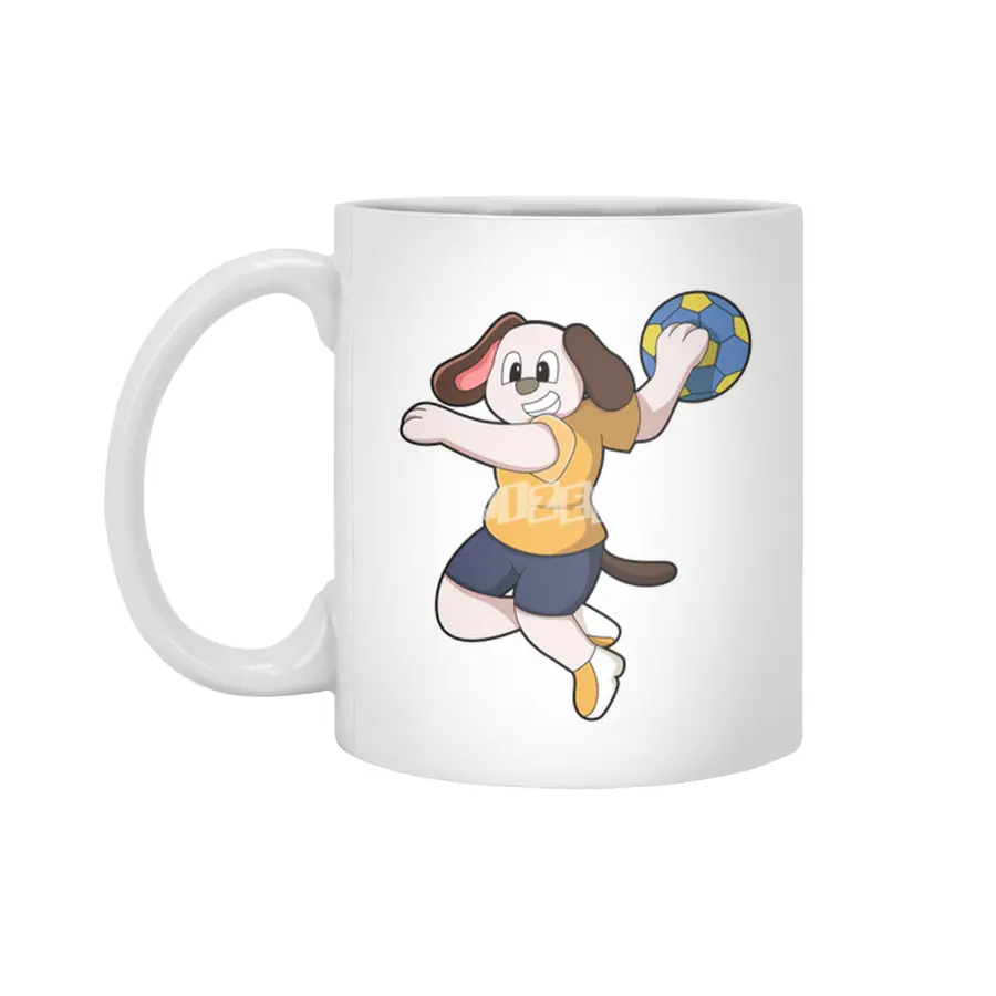 Dog as Handball player with Handball Beyaz Kupa
