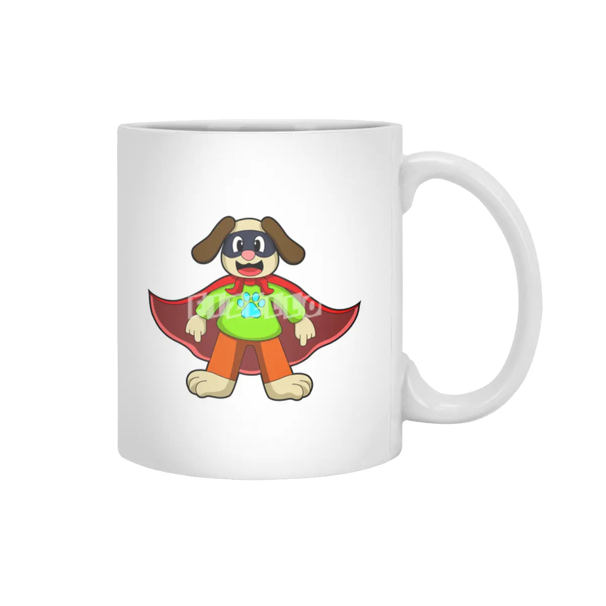 Dog as Hero with Mask Beyaz Kupa