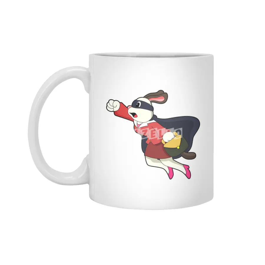 Dog as Secretary Superhero Beyaz Kupa