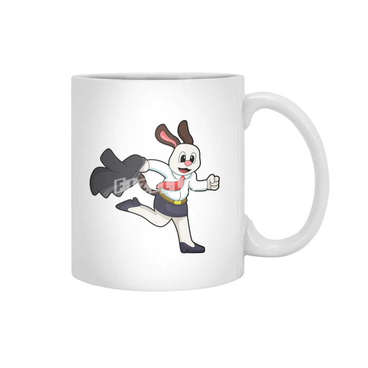 Dog as Secretary with Skirt Beyaz Kupa