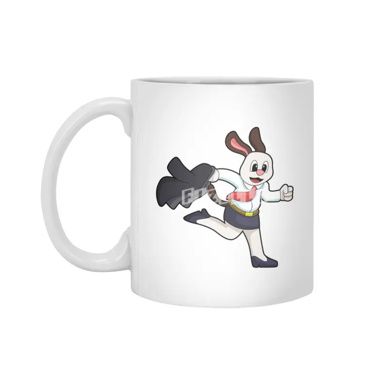 Dog as Secretary with Skirt Beyaz Kupa