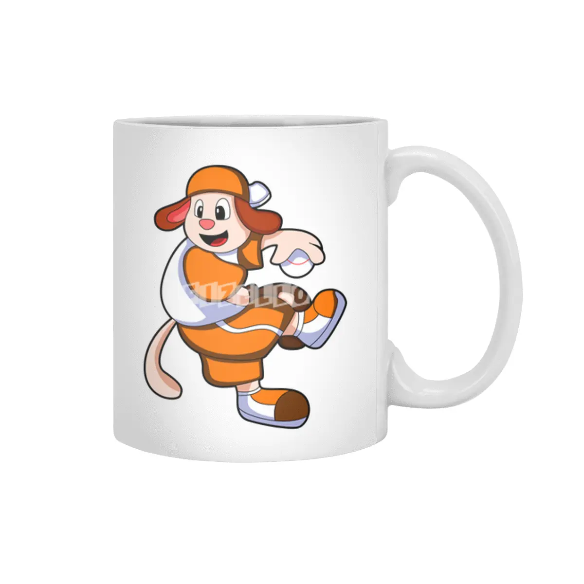 Dog at Baseball Sports & Cap Beyaz Kupa