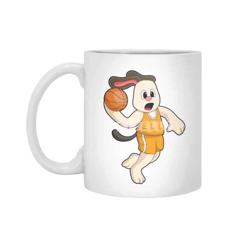 Dog at Basketball Sports Beyaz Kupa