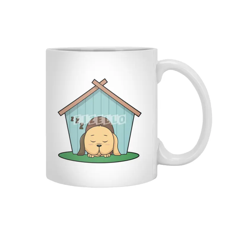 Dog in Dog house Beyaz Kupa