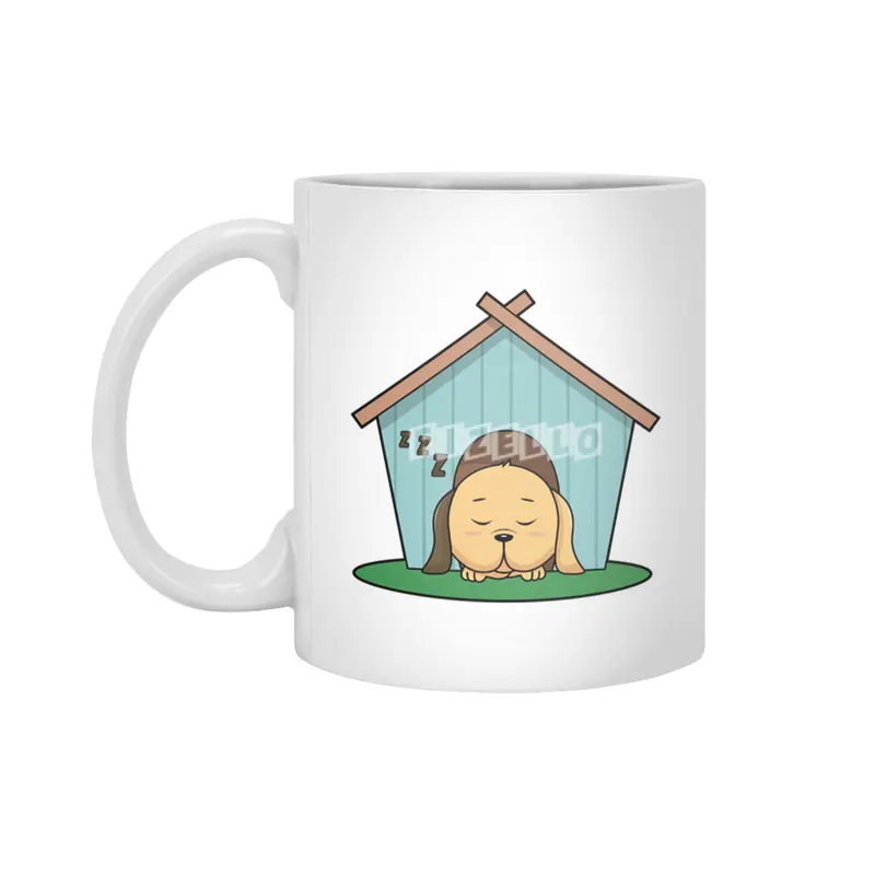 Dog in Dog house Beyaz Kupa