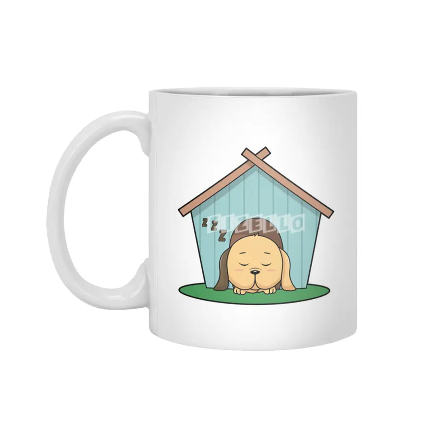 Dog in Dog house Beyaz Kupa