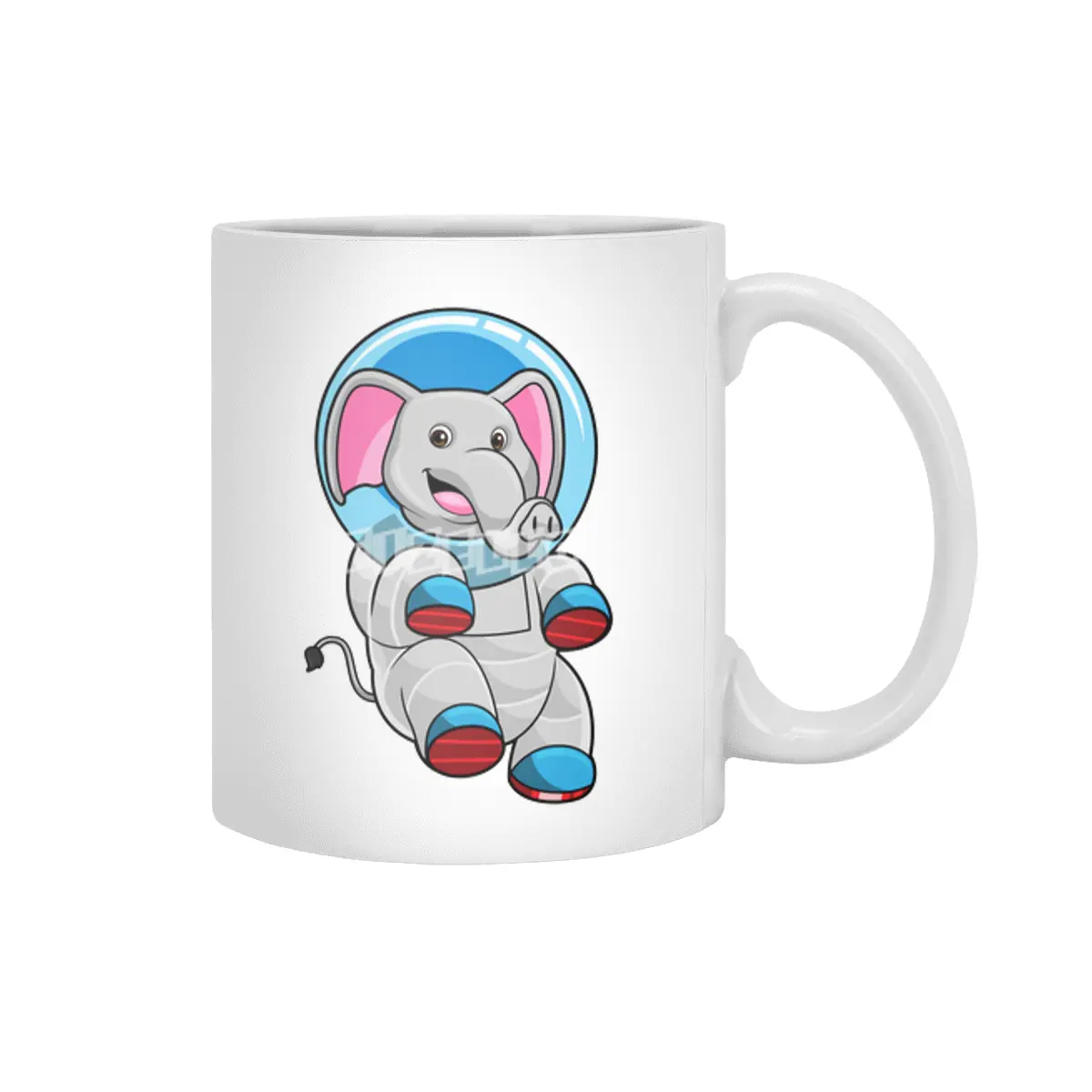 Elephant as Astronaut in Glass sphere Beyaz Kupa