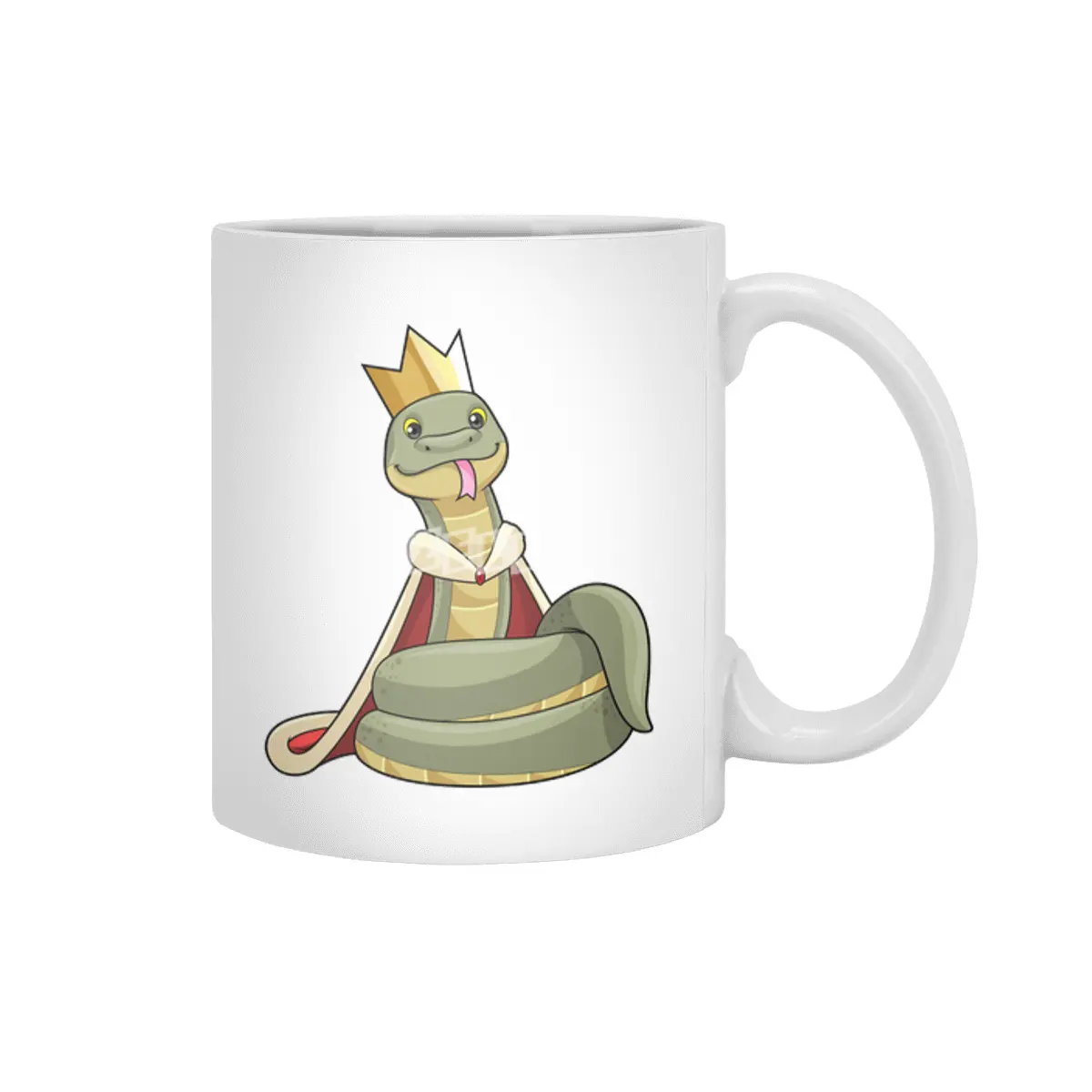 Snake as King with Crown Beyaz Kupa