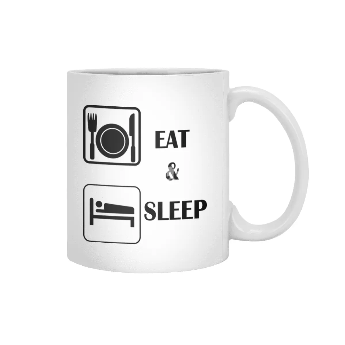 eat and sleep Beyaz Kupa