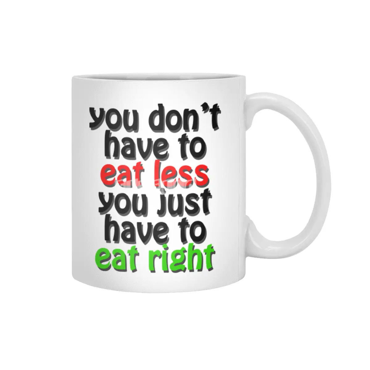 eat right Beyaz Kupa