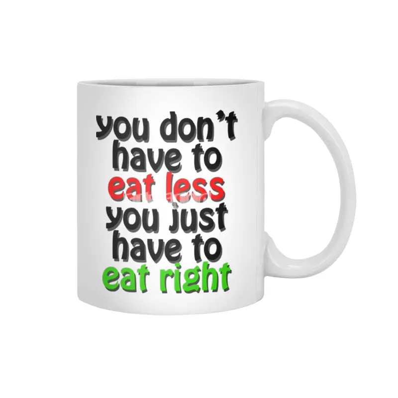 eat right Beyaz Kupa