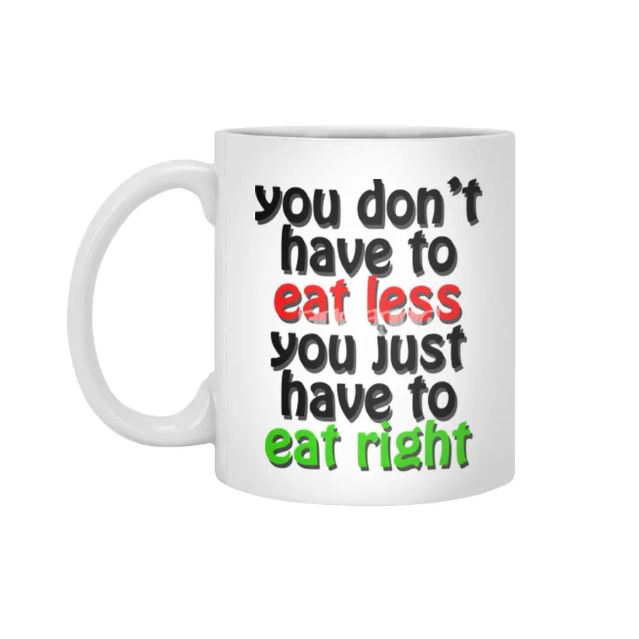eat right Beyaz Kupa