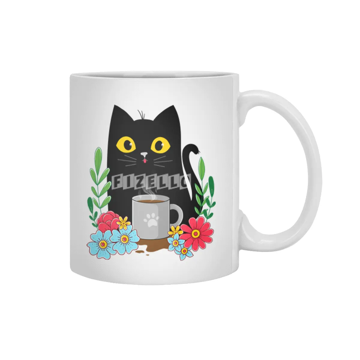 Coffee Cat Beyaz Kupa