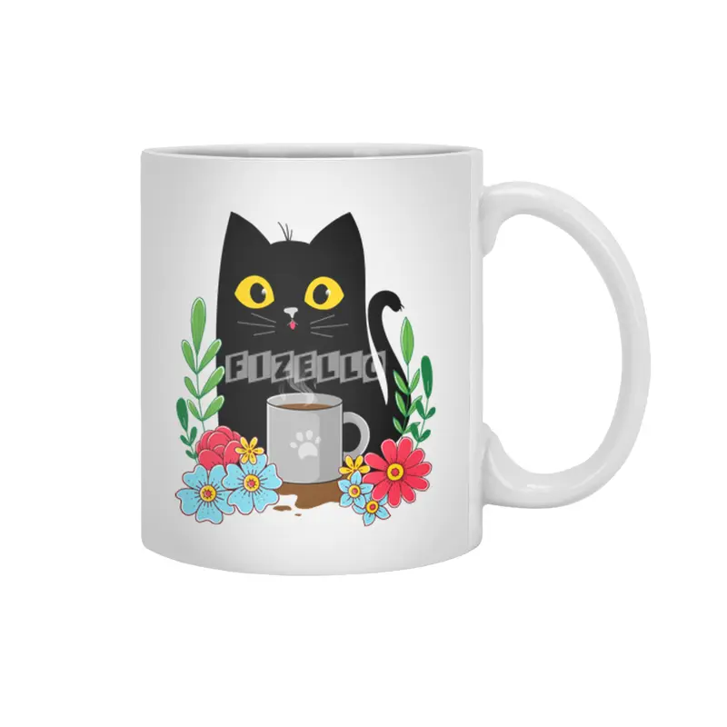 Coffee Cat Beyaz Kupa