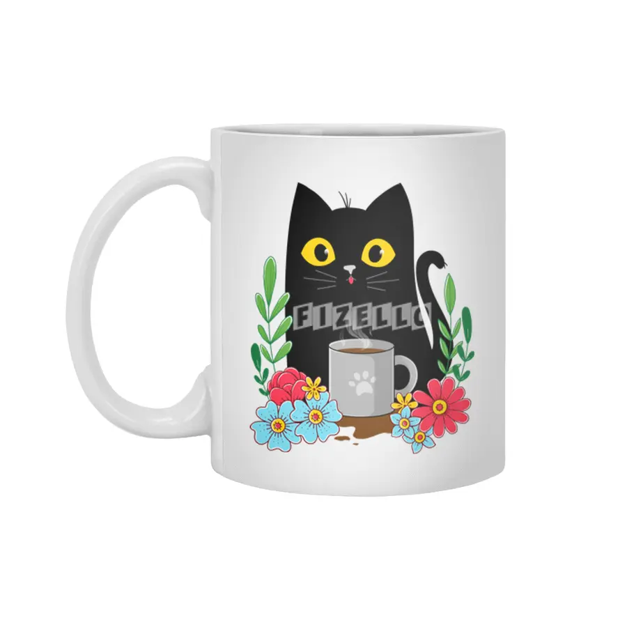 Coffee Cat Beyaz Kupa