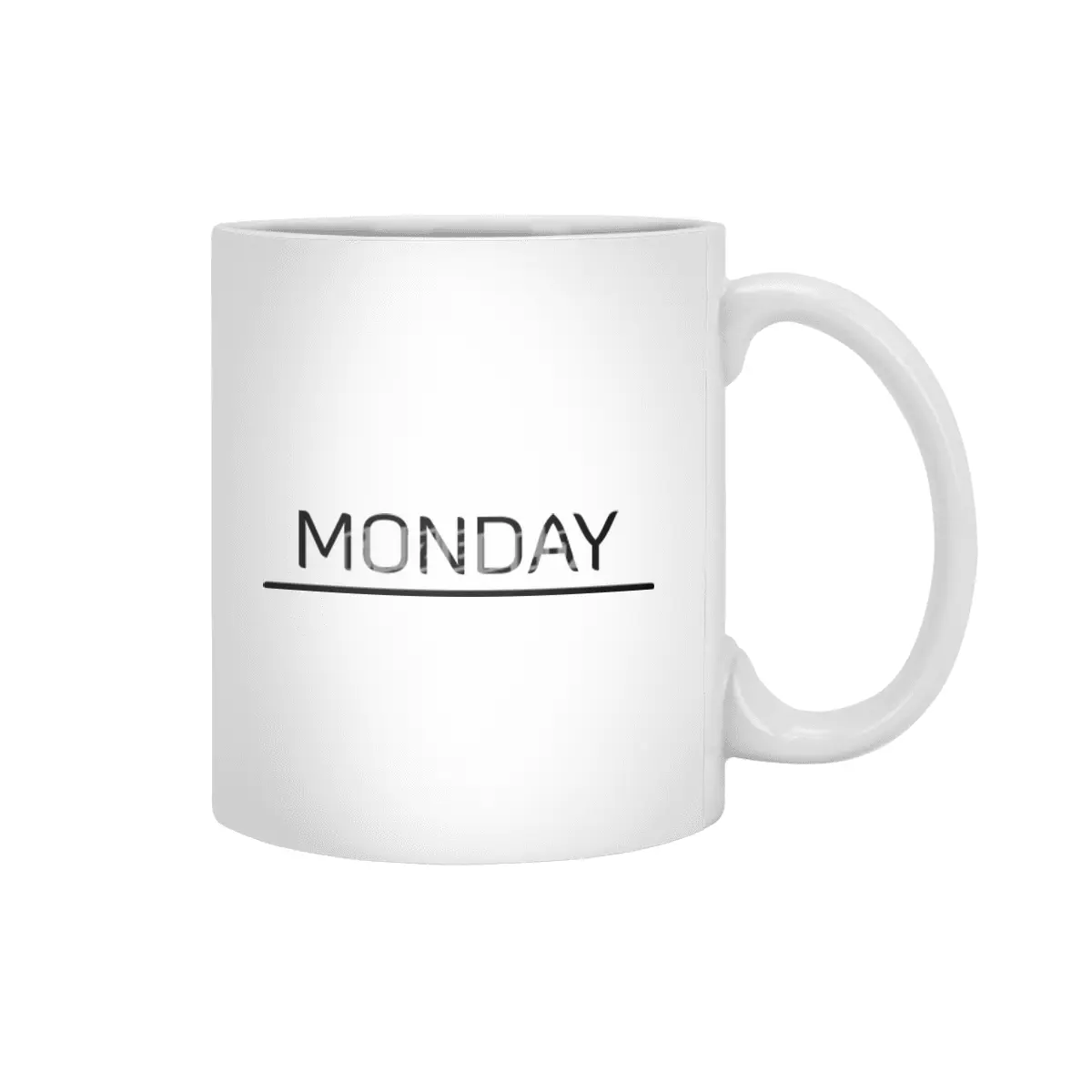 Monday (Black) Beyaz Kupa