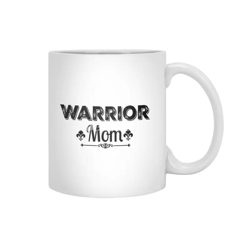 Warrior Mom Beyaz Kupa